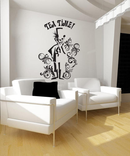 Vinyl Wall Decal Sticker Mad Hatter Tea Time #OS_DC615
