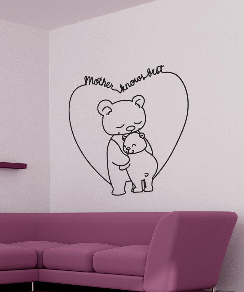 Vinyl Wall Decal Sticker Mother Knows Best #OS_DC665