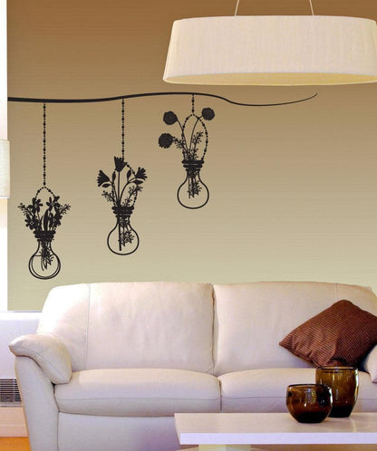 Vinyl Wall Decal Sticker Hanging Flower Vases #OS_DC671