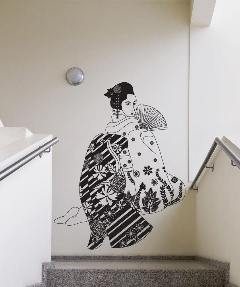 Vinyl Wall Decal Sticker Seductive Geisha #OS_DC675
