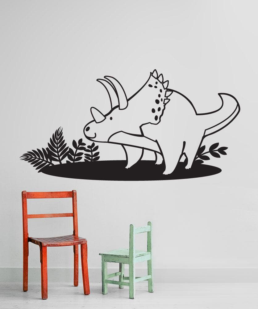 Vinyl Wall Decal Sticker Kids Triceratops #OS_DC689