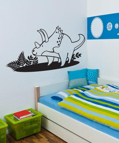 Vinyl Wall Decal Sticker Kids Triceratops #OS_DC689