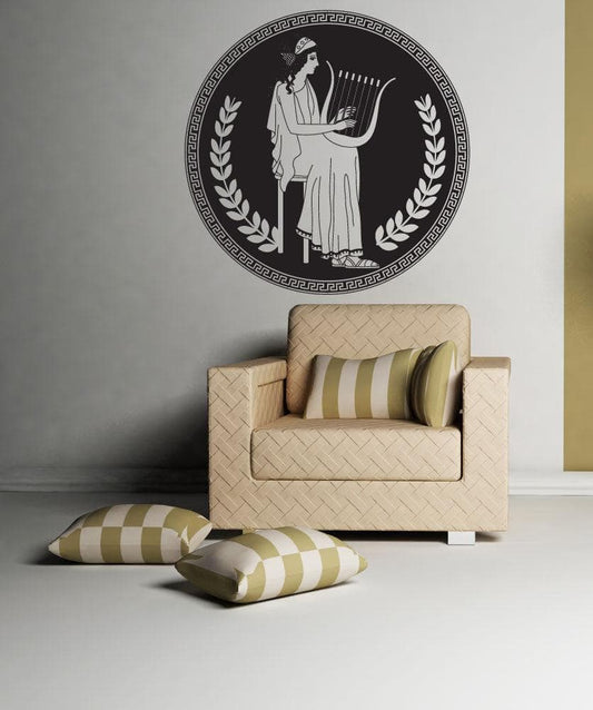 Greek Harp Art Vinyl Wall Decal Sticker. #OS_DC703