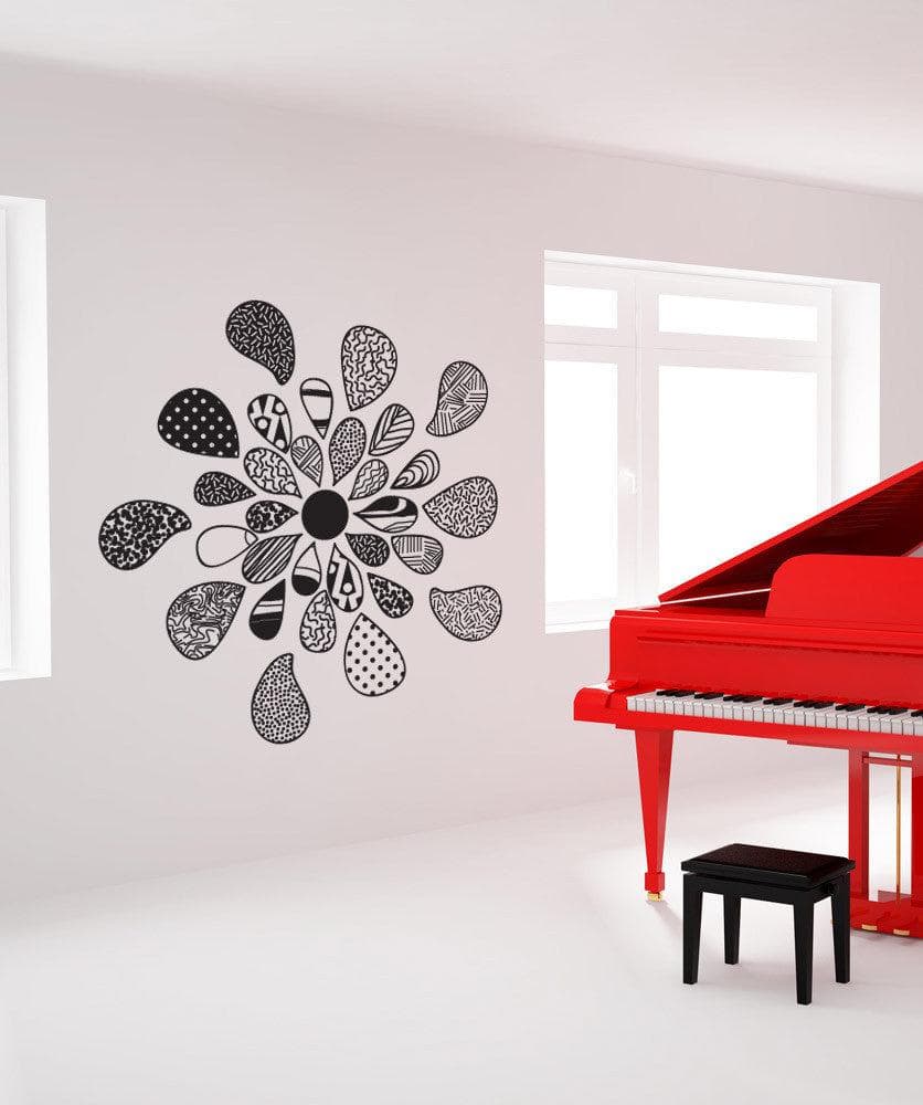 Vinyl Wall Decal Sticker Patterned Flower #OS_DC721