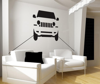 Vinyl Wall Decal Sticker Driving Jeep #OS_DC745
