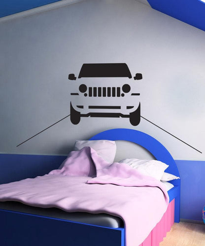 Vinyl Wall Decal Sticker Driving Jeep #OS_DC745