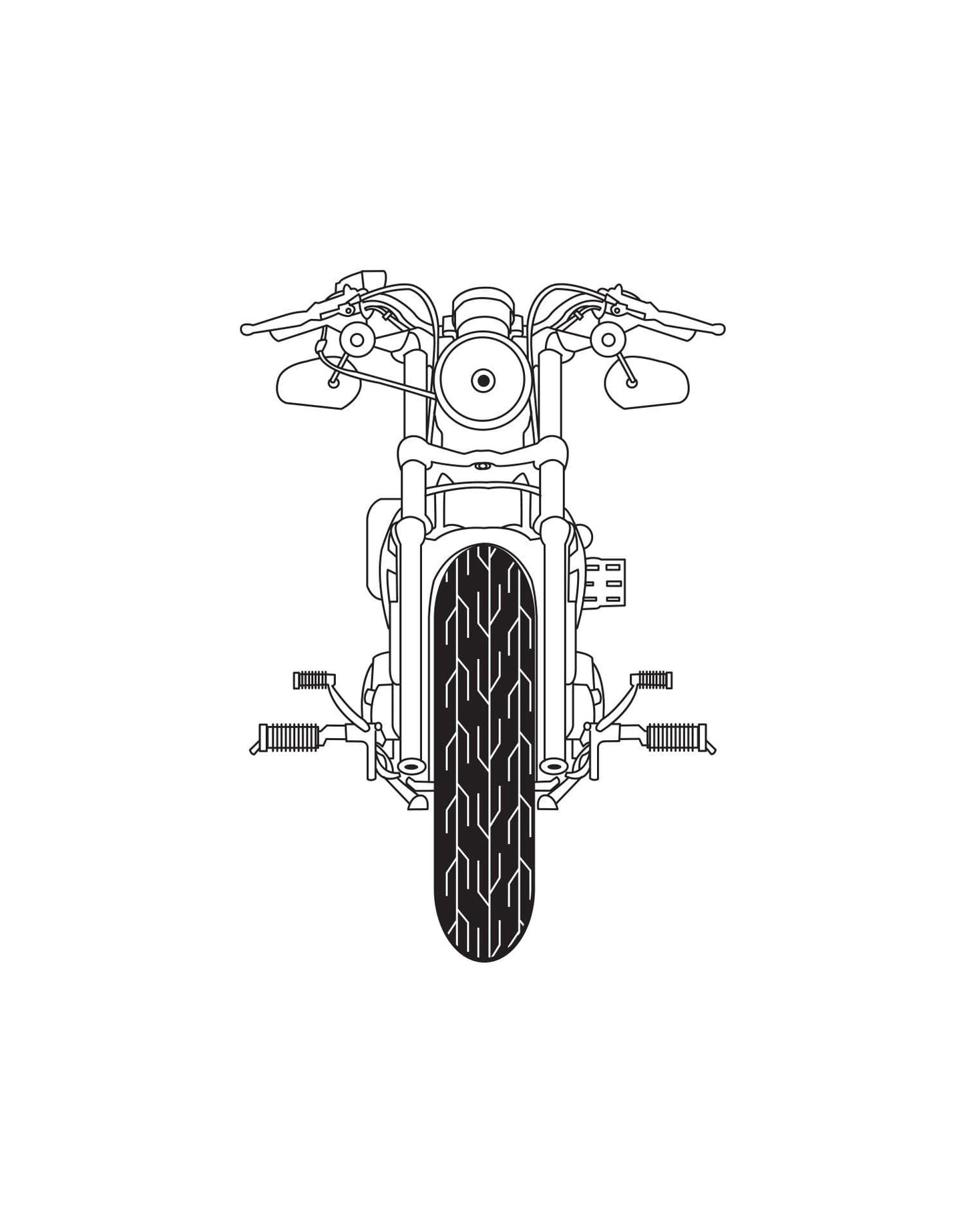 Front of  Motorcycle Vinyl Wall Decal Sticker. #OS_DC748
