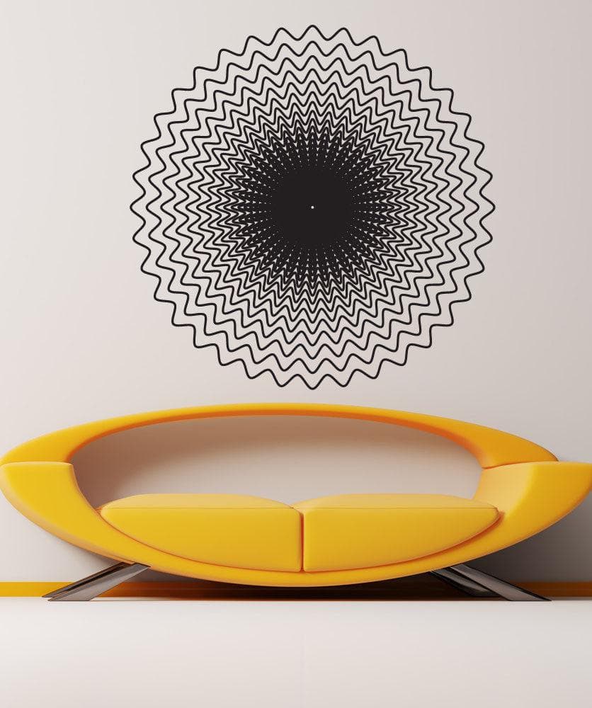 Optical Illusion Circle Wall Decal - Abstract Swirl Art for Versatile Decor. #OS_DC770