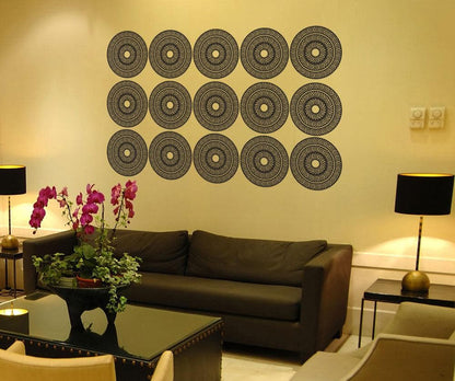 Vinyl Wall Decal Sticker Optical Illusion Circles #OS_DC771