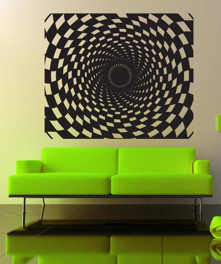 Vinyl Wall Decal Sticker Checkerboard Spiral #OS_DC773 – StickerBrand