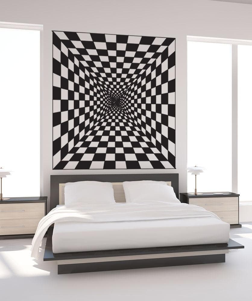 Vinyl Wall Decal Sticker Optical Illusion Hallway #OS_DC774