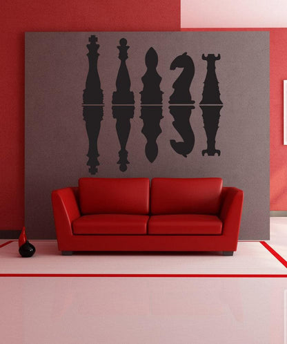 Vinyl Wall Decal Sticker Chess Pieces Shadows #OS_DC783