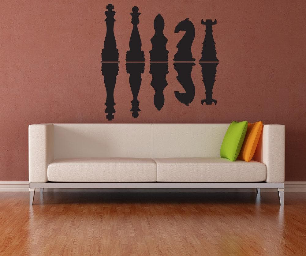 Vinyl Wall Decal Sticker Chess Pieces Shadows #OS_DC783