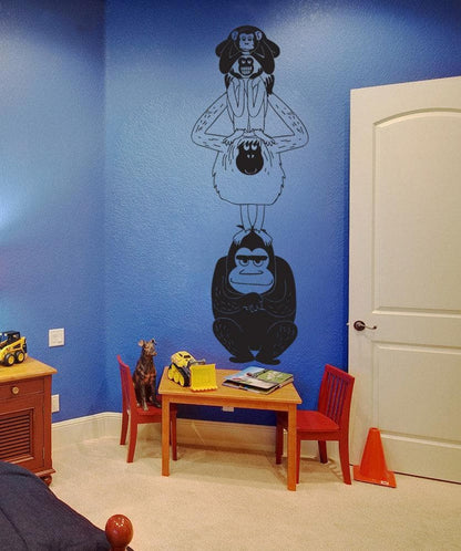 Stacked Monkeys Vinyl Wall Decal Sticker for the Kid's Room. #OS_DC787