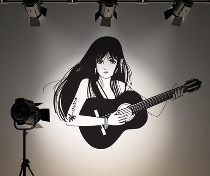 Vinyl Wall Decal Sticker Girl Guitarist #OS_DC791