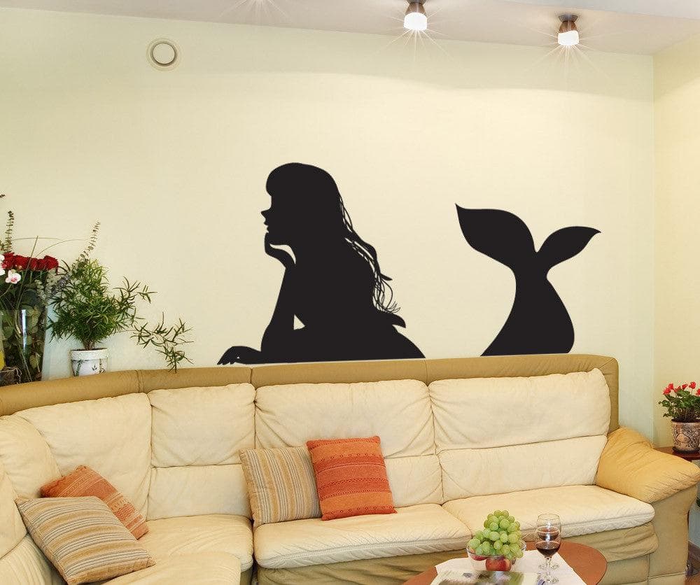 Vinyl Wall Decal Sticker Resting Mermaid #OS_DC798