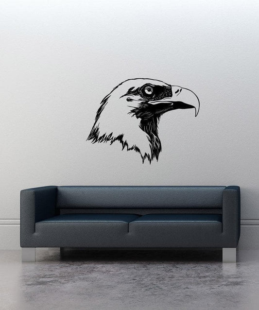 Vinyl Wall Decal Sticker Eagle Head #OS_MB1011