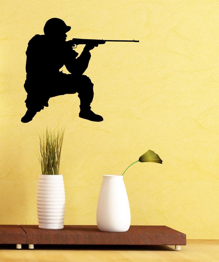 Vinyl Wall Decal Sticker Military Shooter #OS_MB1012