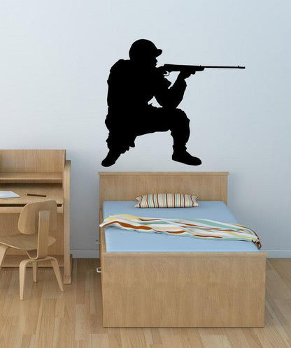 Vinyl Wall Decal Sticker Military Shooter #OS_MB1012