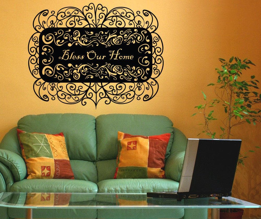 Vinyl Wall Decal Sticker Bless Our Home #OS_MB1022
