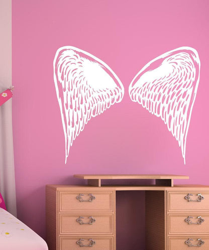 Vinyl Wall Decal Sticker Small Angel Wings #OS_MB1033