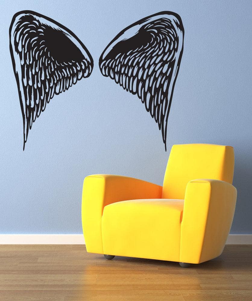 Vinyl Wall Decal Sticker Small Angel Wings #OS_MB1033