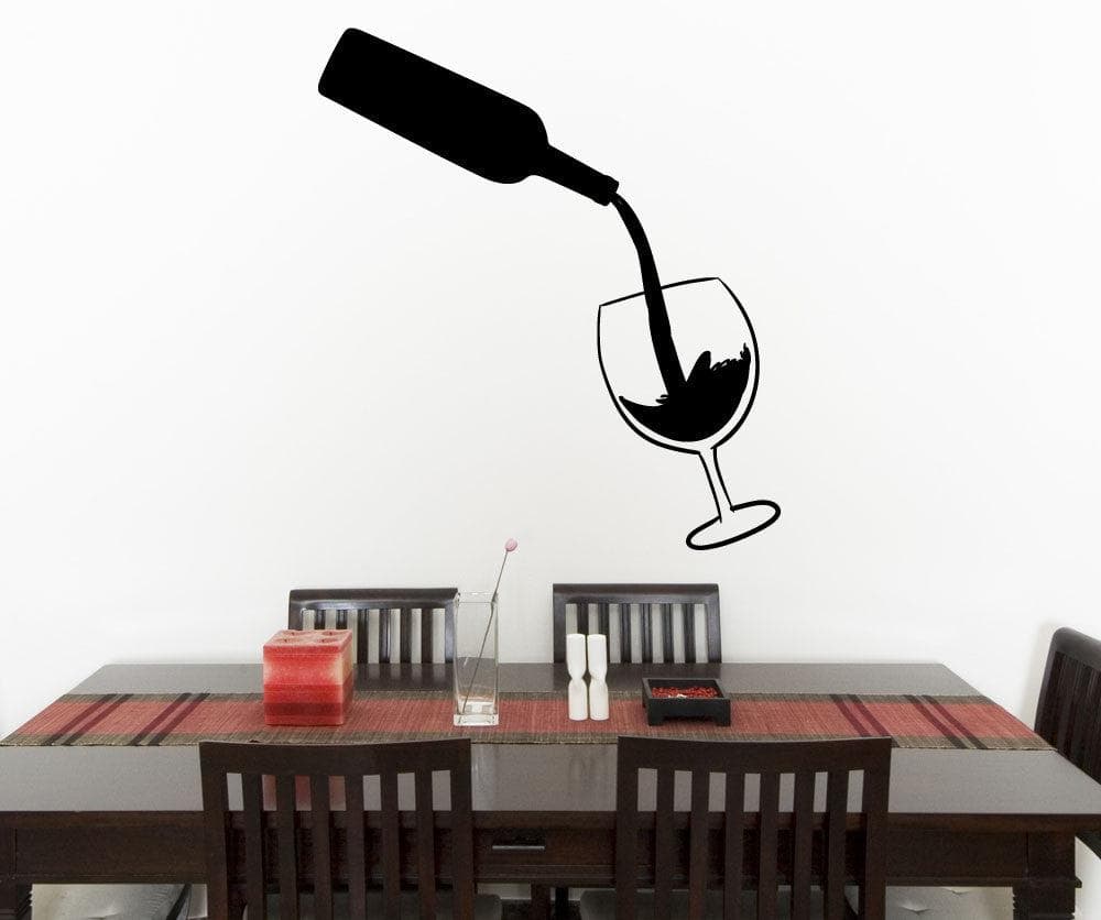 Vinyl Wall Decal Sticker Wine Pour #OS_MB1114