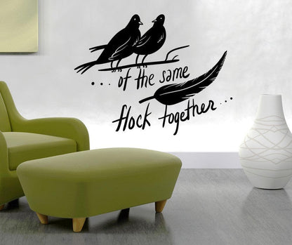 Vinyl Wall Decal Sticker Birds of a Feather #OS_MB1149