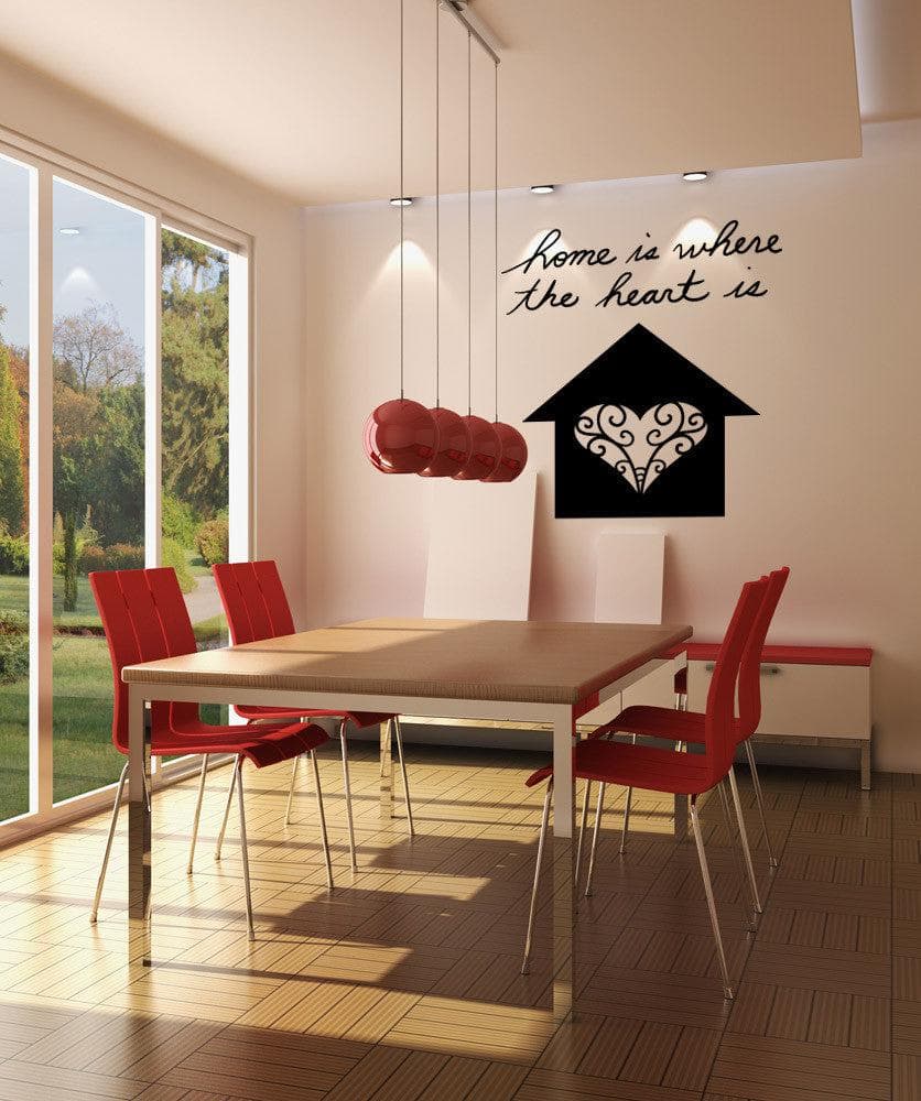 Vinyl Wall Decal Sticker Home is Where the Heart is #OS_MB1162