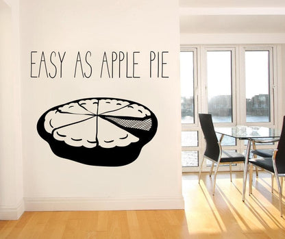 Vinyl Wall Decal Sticker Easy as Apple Pie #OS_MB1163