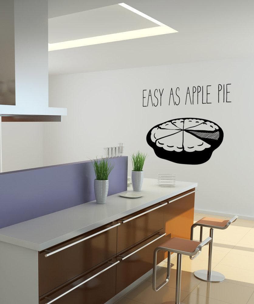 Vinyl Wall Decal Sticker Easy as Apple Pie #OS_MB1163
