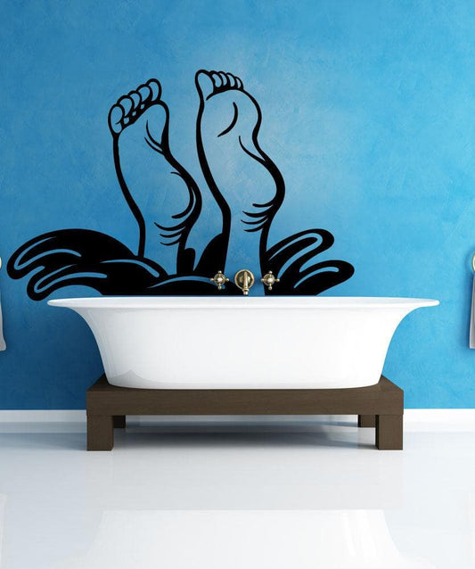 Vinyl Wall Decal Sticker Diving Feet #OS_MB1166