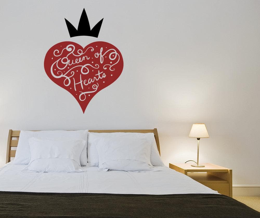 Vinyl Wall Decal Sticker Queen of Hearts Design #OS_MB1191