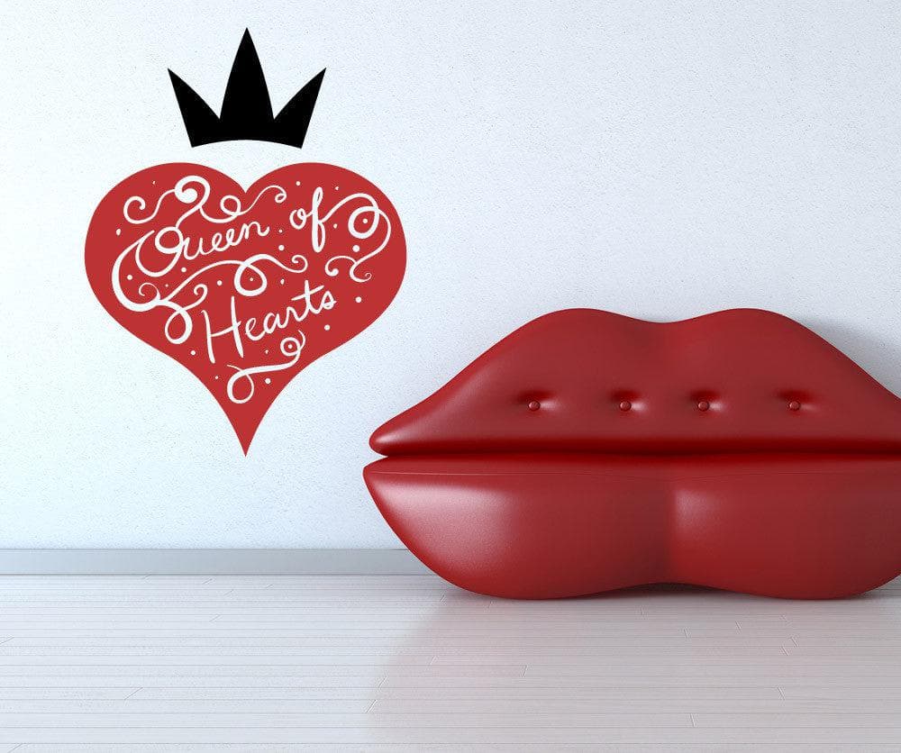 Vinyl Wall Decal Sticker Queen of Hearts Design #OS_MB1191