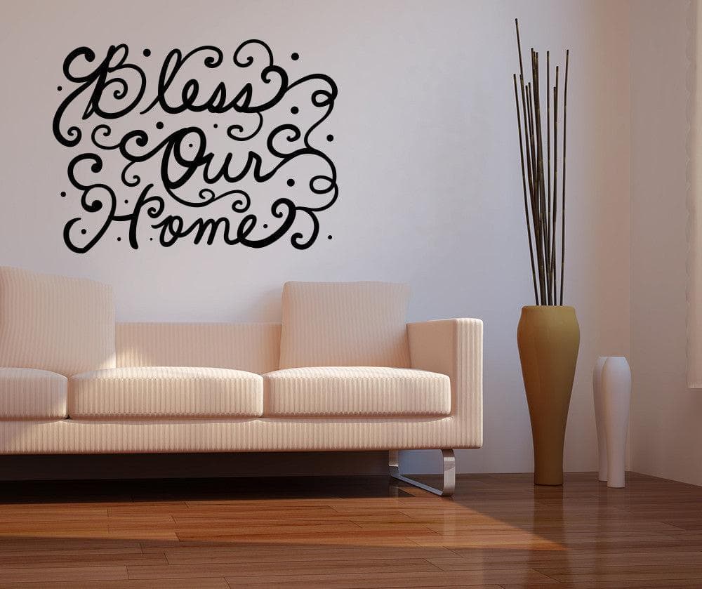 Vinyl Wall Decal Sticker Bless Our Home #OS_MB1198
