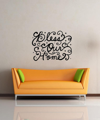 Vinyl Wall Decal Sticker Bless Our Home #OS_MB1198