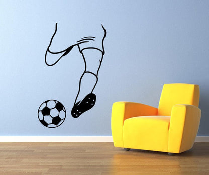 Vinyl Wall Decal Sticker Soccer Kick #OS_MB1212