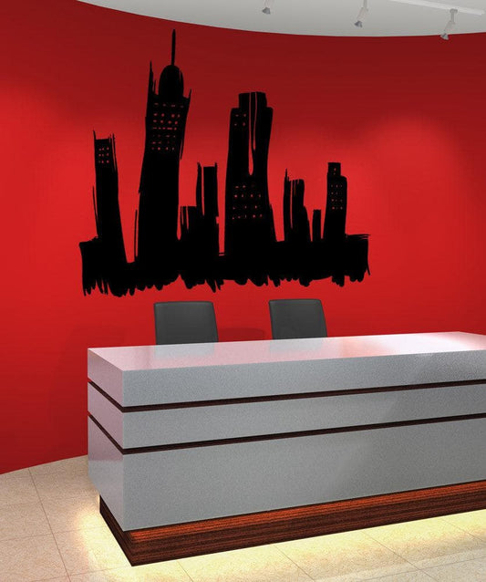 Vinyl Wall Decal Sticker City Sketch #OS_MB1230