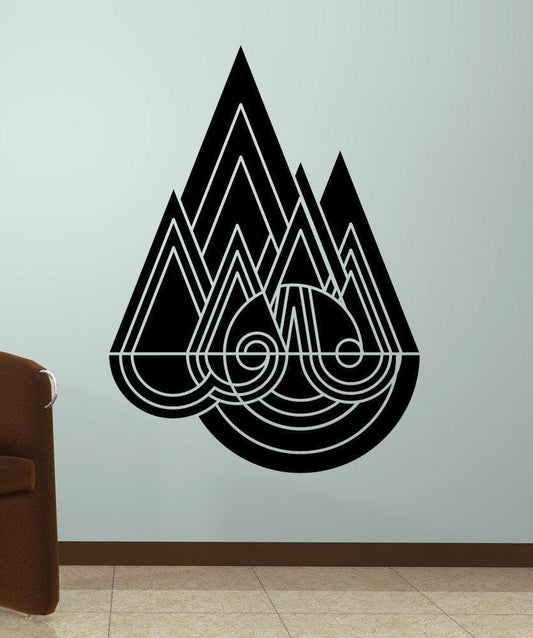 Vinyl Wall Decal Sticker Abstract Raindrops #OS_MB1235
