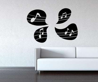 Vinyl Wall Decal Sticker Music Note Speech Bubbles #OS_MB1245
