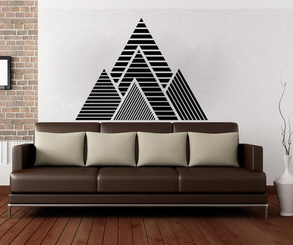 Geometric Mountains Vinyl Wall Decal Sticker  #OS_MB1247