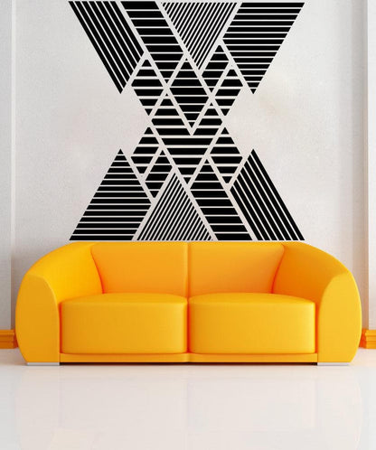 Geometric Pattern Double Vision Mountain Wall Decal. #OS_MB1248