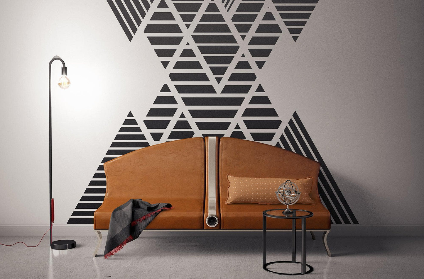 Geometric Pattern Double Vision Mountain Wall Decal. #OS_MB1248
