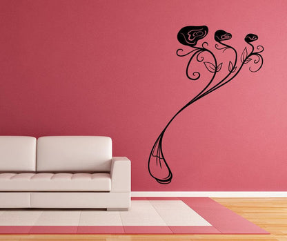 Vinyl Wall Decal Sticker Snakelike Roses #OS_MB1258