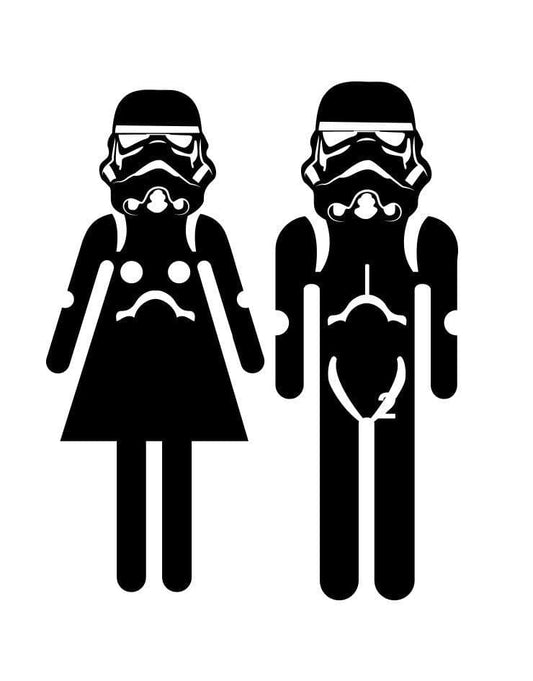 Vinyl Wall Decal Sticker Restroom Sign StormTrooper #OS_MB159