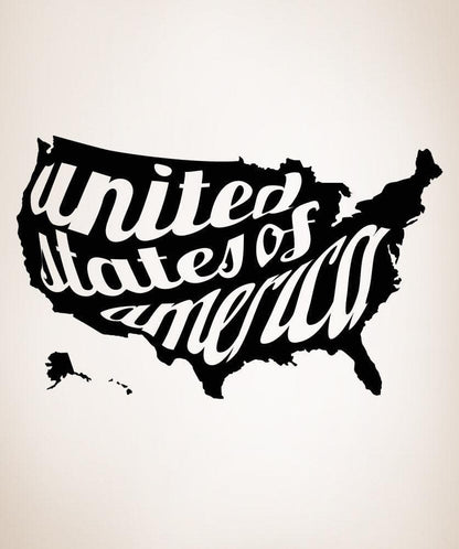 Vinyl Wall Decal Sticker United States of America #OS_MB196