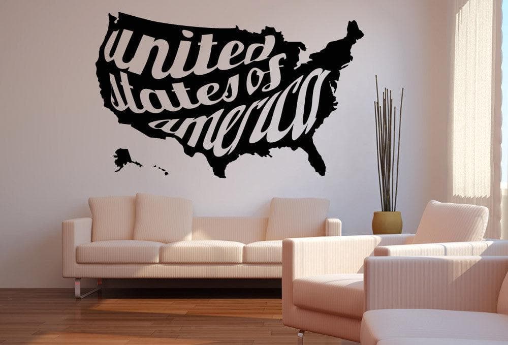 Vinyl Wall Decal Sticker United States of America #OS_MB196