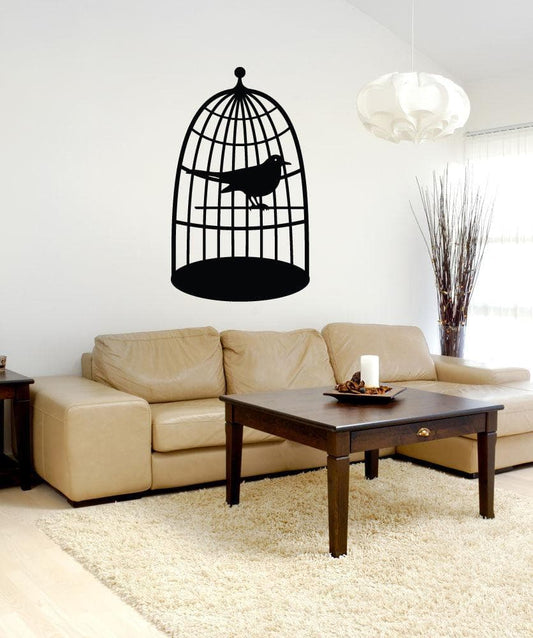Vinyl Wall Decal Sticker Caged Bird #OS_MB249