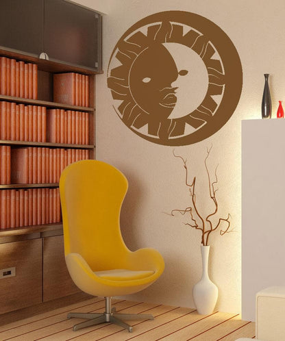 Sun and Moon Vinyl Wall Decal Sticker. #OS_MB254