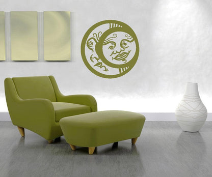 Vinyl Wall Decal Sticker Moon and Sun #OS_MB255